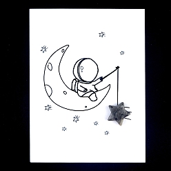 Larvikite Натуральный ларвикит резные фигурки орнамент, для домашнего украшения рабочего стола, Подарочная карта своими руками с вдохновением, звезда, 15x15 мм