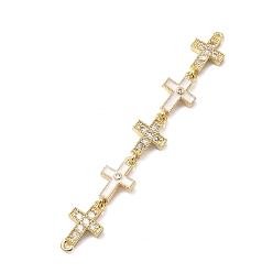 Желтая Старая Ткань  Подвески-соединители с микропаве из прозрачного кубического циркония с поперечными связями из латуни, с эмалью, без свинца и без кадмия, стойки покрытие, долговечный, реальный 5 k позолоченный, старое кружево, 18 мм, отверстие : 75 мм