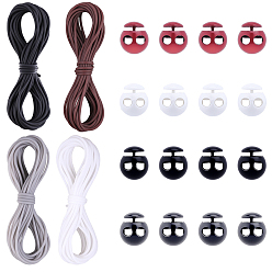 (52) Непрозрачная лаванда Полая труба ПВХ трубчатый синтетический каучуковый шнур, с пластиковыми шнуровыми замками, разноцветные, 5000x1.5 мм, внутренний диаметр: 1.4 мм, 4 цветов, 1 рулон / цвет, 4 рулонов