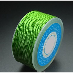 Зеленый газон Круглые шнуры нейлона, Миланские шнуры / витые шнуры, зеленый газон, 2.5 мм, около 10.93 ярдов (10 м) / рулон