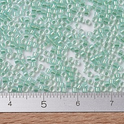 (DB1707) Mint Pearl Lined Glacier Blue MIYUKI Delica Beads, Cylinder, Japanese Seed Beads, 11/0, (DB1707) Mint Pearl Lined Glacier Blue, 1.3x1.6mm, Hole: 0.8mm, about 10000pcs/bag, 50g/bag