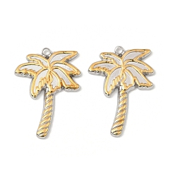 Дерево 304 подвески из нержавеющей стали, золотые и нержавеющая сталь цвет, без свинца и без кадмия, пальма, 24x17x1.5 мм, отверстие : 1.4 мм