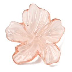 Pink Transparente Harzcabochons, Iris Blütenblätter, rosa, 62~62.5x58~59x9.5 mm