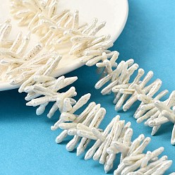 Бежевый Натуральный жемчуг в стиле барокко кеши, культивированный пресноводный жемчуг, придерживаться, класс 4а+, бежевые, 11~28x2.5x2.5 мм, отверстие : 0.5 мм, около 102~142 шт / нитка, 14.76~16.14'' (37.5~41 см)