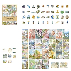 Mixed Shapes Бумага для скрапбукинга и набор наклеек, для альбома для вырезок diy, справочная бумага, украшение дневника, разнообразные, 60~90x60~100 мм, 100 шт / комплект