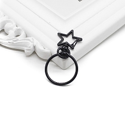 Noir Fermoirs pivotants en alliage pour la fabrication de sacs, étoiles, noir, 60x30mm