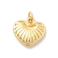 Настоящее золото 18K Латунь прелести, сердце, долговечный, стойки покрытие, с прыжковых колец, реальный 18 k позолоченный, 11.5x11.5x3 мм