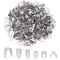 Нержавеющая Сталь Цвет Нержавеющая сталь оснастки на поруки, цвет нержавеющей стали, 6.5~11x2.5~7.5x3~4.5 мм, 60 шт / стиль, 6 стили, 360 шт