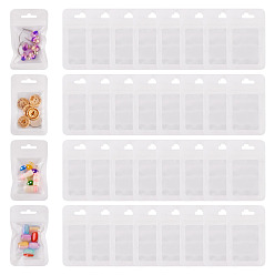 Белый 160 шт. пластиковые пакеты с застежкой-молнией «инь-ян» и видимым окошком, прямоугольные, белые, 9.7x5.9x0.15 см, односторонняя толщина: 3.1 мил(0.08мм)