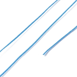 Темно-Голубой Нейлоновый шнур с китайским узлом, нейлоновый шнур для изготовления украшений, глубокое синее небо, 0.4 мм, около 28~30 м / рулон