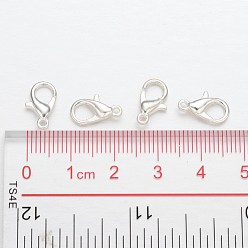 Silver Zinc Alloy Lobster Claw Clasps, Parrot Trigger Clasps, Cadmium Free & Lead Free, Jewelry Making Findings, Silver Color Plated, 12x6mm, Hole: 1.2mm