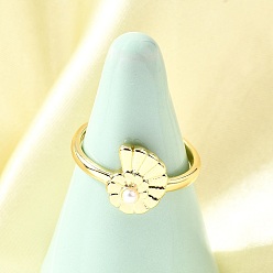 Настоящее золото 18K Латунные манжеты в стиле океана для женщин, без кадмия и без свинца, формы раковины, с имитацией жемчуга, реальный 18 k позолоченный, 11.5 мм