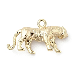 Тигр Латунные подвески, без кадмия, без никеля и без свинца, животные прелести, реальный 18 k позолоченный, тигр, 10x18x4.5 мм, отверстие : 1.4 мм