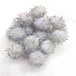 Гейнсборо Ручной работы поделок кукла ремесло Pom Pom Pom Pom пряжи шарики, с металлического корда, светло-серые, 1.5 см, около 1000 шт / упаковка