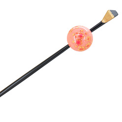 Pink Акриловые палочки для волос с цветами, аксессуары для волос для женщин и девочек, круглые, розовые, 200x25 мм