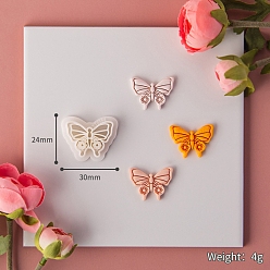 Бабочка Пластиковые формы, резцы глины, инструменты для лепки из глины, для серьги решений, бабочка, 2.4x3x1.15 см