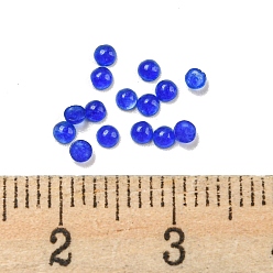 White Jade Natural White Jade Dyed Cabochons, Half Round, Blue, 2x1mm