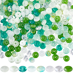 (52) Непрозрачная лаванда 400 шт 8 цвет стеклянный бисер, рондель, разноцветные, 6~6.5x3~3.5 мм, отверстие : 1~1.8 мм, 50 шт / цвет