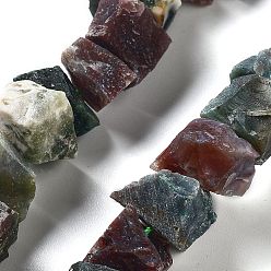 Indian Agate Raw Rough Natural Indian Agate Beads Strands, Nuggets, 9~17x7~16x8~14mm, Hole: 0.9mm, about 21~25pcs/strand, 7.09''~7.87''(18~20cm)