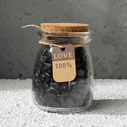 Обсидиан Натуральные кристаллы обсидиана, целебные кристаллы, бутылки желаний, Драгоценные камни Викки для балансировки энергии, медитационной терапии, 75x75 мм