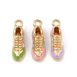 Shoes Подвески из эмали и сплава, золотые, обуви, 17x5.5x7 мм, отверстие : 1.6 мм
