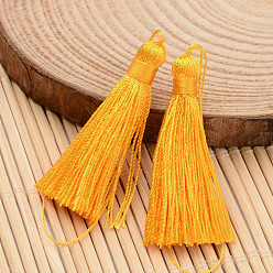 Orange Nylon Thread Tassel Big Pendant Decorations, Orange, 43x6mm
