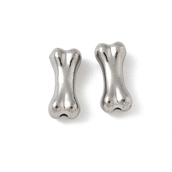 Нержавеющая Сталь Цвет 304 из нержавеющей стали бусы, кость, анти-тускнение, цвет нержавеющей стали, 12x5.5x4.5 мм, отверстие : 1.2 мм