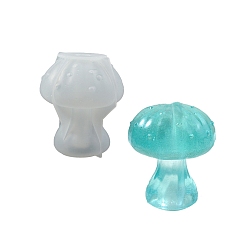 Белый Пищевые силиконовые формы для ваз своими руками, формы для литья смолы, гриб, белые, 103x123 мм