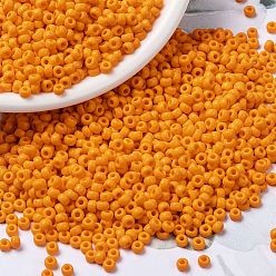 (RR405) Непрозрачный Мандариновый Миюки круглые бусины рокайль, японский бисер, 8/0, (rr 405) непрозрачный мандарин, 8/0, 3 мм, отверстие : 1 мм, Около 19000~20500 шт / фунт