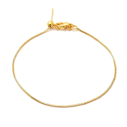 Настоящее золото 18K Стойка покрытие латунная коробка цепь регулируемый слайдер браслеты изготовление для женщин, без кадмия и без свинца, реальный 18 k позолоченный, 7-7/8 дюйм (20 см)