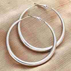 Нержавеющая Сталь Цвет Серьги из 304 нержавеющей стали, цвет нержавеющей стали, 51x5 мм