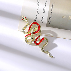 Светло-сиамский Броши со стразами в виде змеи аолли, золотой свет, Light Siam, 27x63 мм