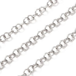 Нержавеющая Сталь Цвет 304 из нержавеющей стали цепи Роло, несварные, с катушкой, цвет нержавеющей стали, 5x1 мм