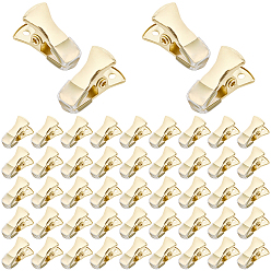 Oro 50 Pinzas de cocodrilo de aleación (piezas), Porta credenciales, cordones, ropa, gafas, accesorios, mini abrazadera de resorte, dorado, 20x10.5x11 mm