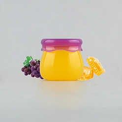 Фиолетовый Акриловый многоразовый контейнер для имитации желе с пластиковой крышкой из полипропилена, Портативная дорожная помада для лица, крем-варенье, баночка, фиолетовые, 3.8x3.5 см, емкость: 10 г