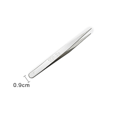 Stainless Steel Color Non-Tarnish Stainless Steel Tweezers, Nail Art Picking Tool, Stainless Steel Color, 12.5cm