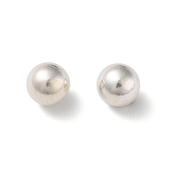 Silver 925 Sterling Silver Beads, No Hole, Round, Silver, 2.5mm