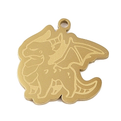 Golden 201 Stainless Steel Pendants, Pterosaur Charm, Golden, 21.5x22x1.5mm, Hole: 1mm