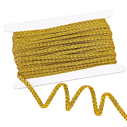 Золотистый Ажурная гофрированная кружевная лента, форма волны, для аксессуаров одежды, золотые, 1/4 дюйм (8 мм), 17.5 ярдов / набор