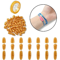 Золотистый Пластиковые застежки отколовшиеся, с нейлоновой нитью, золотые, 24x9 мм, отверстие : 2.5 мм