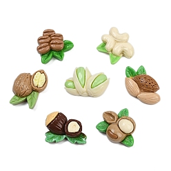 (52) Непрозрачная лаванда Непрозрачные кабошоны из смолы, имитация ореха, разнообразные, разноцветные, 14~18x19.5~25x7.5~8 мм