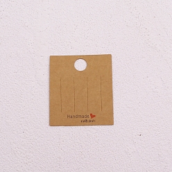 Перу Карточки для демонстрации ювелирных изделий из крафт-бумаги, для демонстрации заколок для волос, прямоугольные, Перу, 7.2x6.3 см