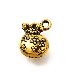 Античное Золото Сплавочные подвески тибетского стиля, без кадмия и без свинца, прелести мешков, античное золото , 14x10x6 мм, отверстие : 1.5 мм, Около 485 шт / 1000 г