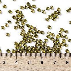 (996) Gilt Lined AB Peridot TOHO Round Seed Beads, Japanese Seed Beads, (996) Gilt Lined AB Peridot, 8/0, 3mm, Hole: 1mm, about 1110pcs/50g