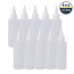Weiß Kunststoff-Kleber-Flaschen, weiß, 12.5x4.2 cm, Kapazität: 120 ml, 12 Stück / Set