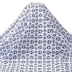 Blanc Tissu en polycoton, accessoires du vêtement, Motif de football, blanc, 1000x1450x0.3mm