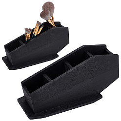 Черный Деревянная подставка для ручек в форме гроба, чёрные, 252x94x123 мм