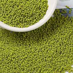 (RR2316) Матовый Непрозрачный Лаймовый Миюки круглые бусины рокайль, японский бисер, 15/0, (rr 2316) матовая непрозрачная известь, 1.5 мм, Отверстие: 0.7 мм, о 5555 шт / бутылка, 10 г / бутылка