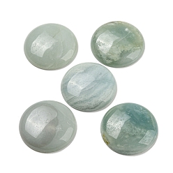 Амазонит Природные кабошонов амазонит, полукруглый/купол, 33.5~34x6.5~7 мм