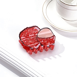 Litchi Заколки для волос в форме когтей из ацетата целлюлозы, аксессуары для волос для женщин и девочек, личи, 85x60x50 мм